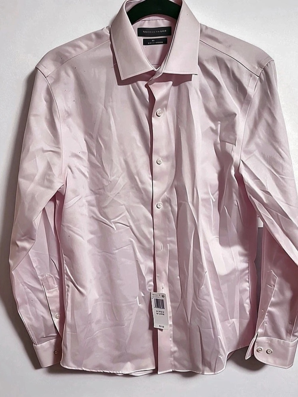 Tommy Hilfiger TH Flex Slim Fit Stretch Dress Shirt Pink 15 32-33